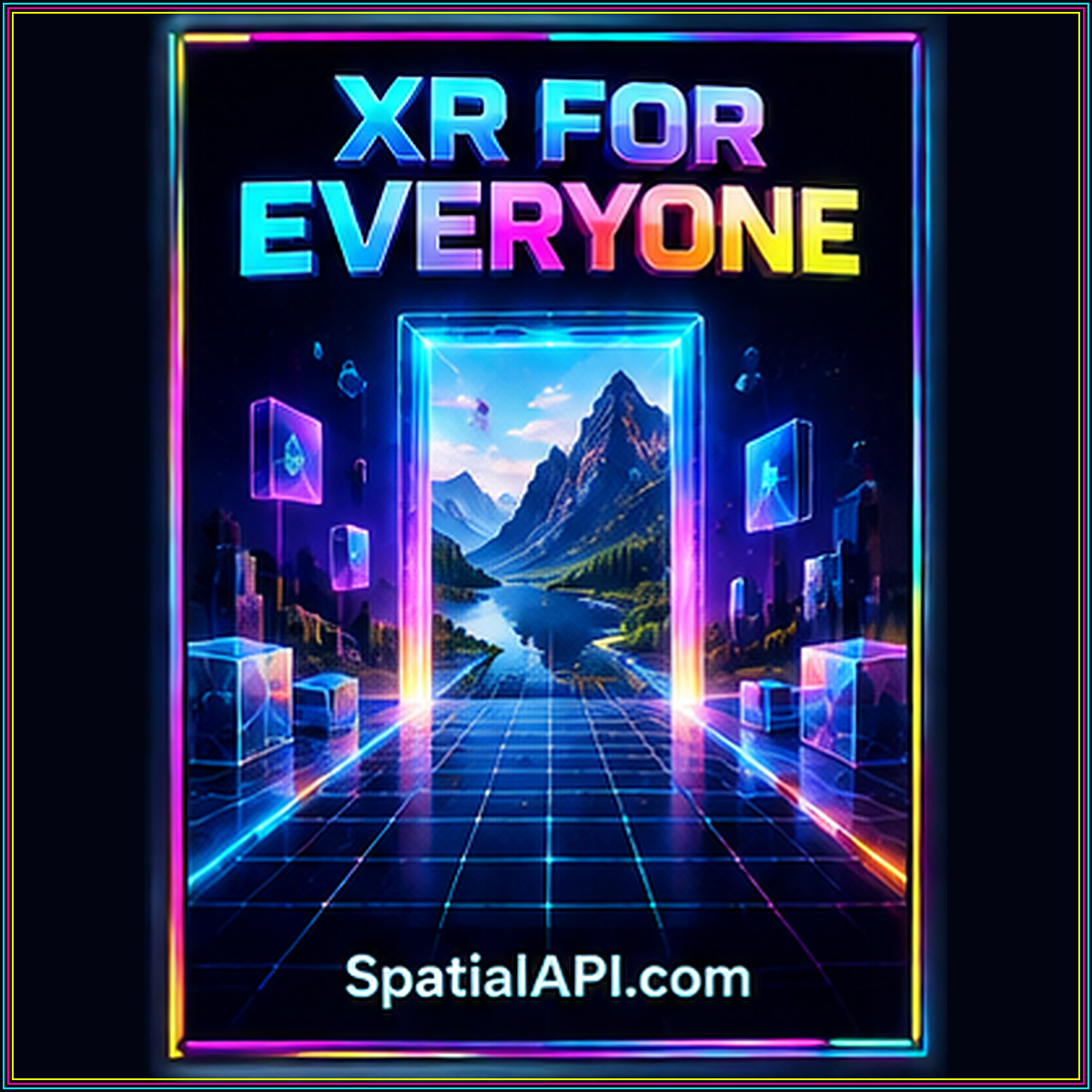 Accessible Xr Design — neon 3D typography, SpatialAPI.com