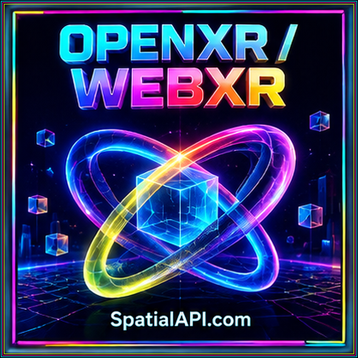 Openxr Vs Webxr — neon 3D typography, SpatialAPI.com