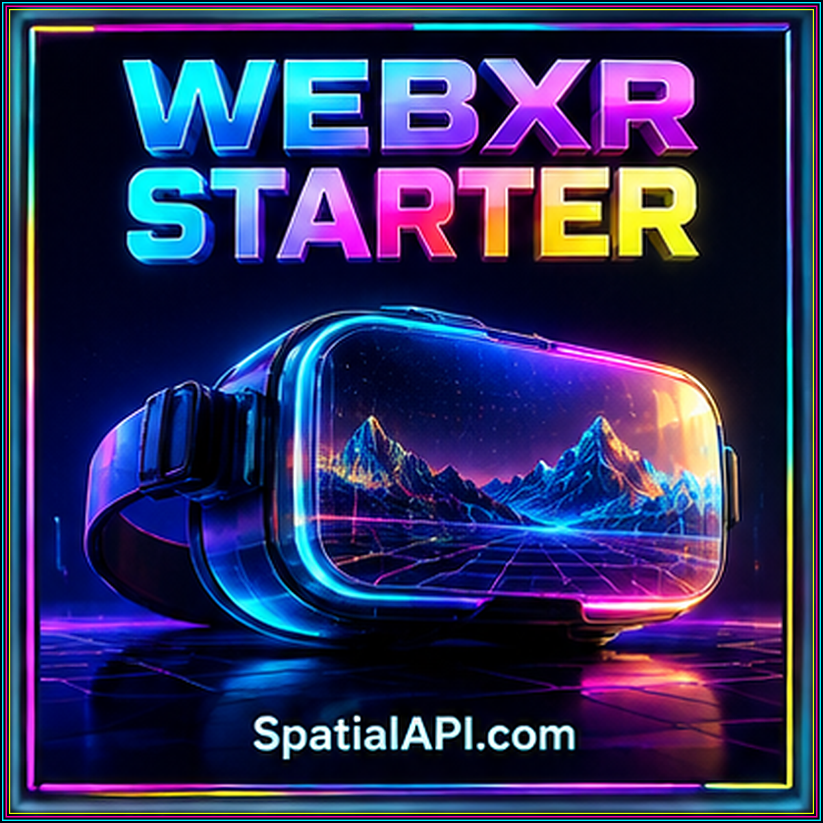 Webxr Vr Starter — neon 3D typography, SpatialAPI.com